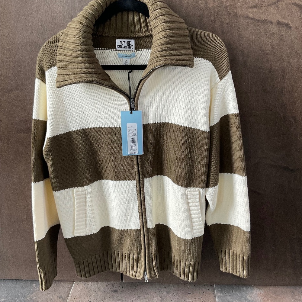 Future Collective Zip Sweater Size L